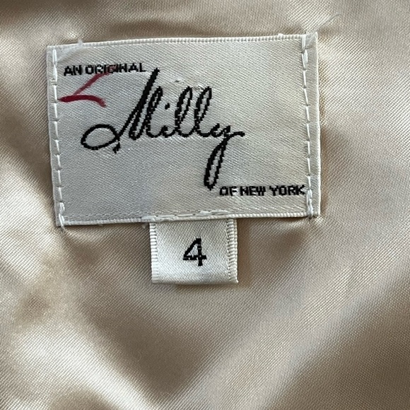 Milly of New York VINTAGE Black Crochet Dot Overlay Dress 4 Breakfast at Tiffany - Picture 9 of 16